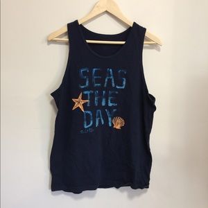 Salt life “seas the day” tank